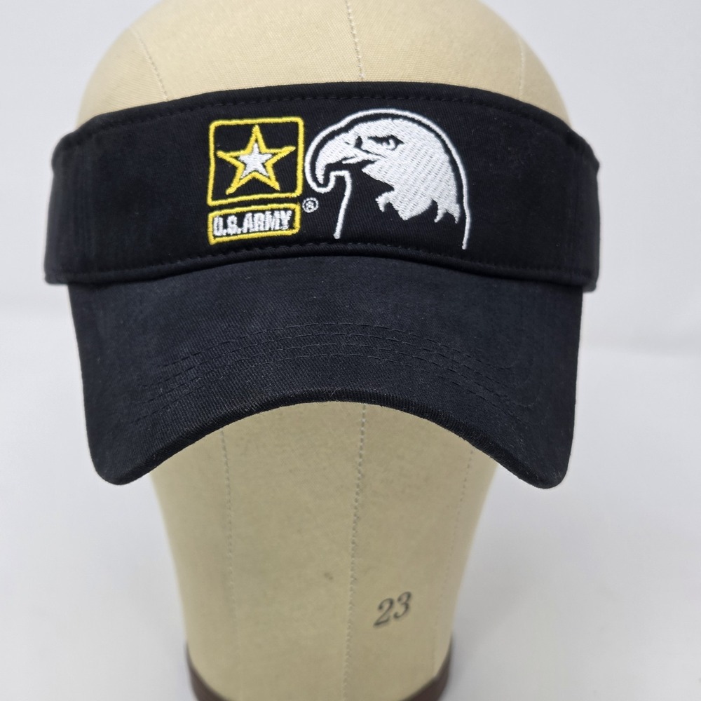U.S  ARMY Reserve SUN VISOR CAP BLACK‎ HAT WITH EMBROIDERED YELLOW ARMY